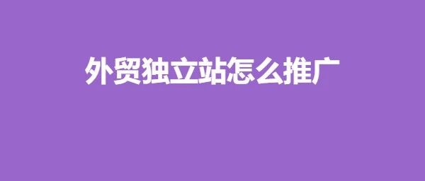 e6zzseo:外贸独立站怎么推广的10种方法