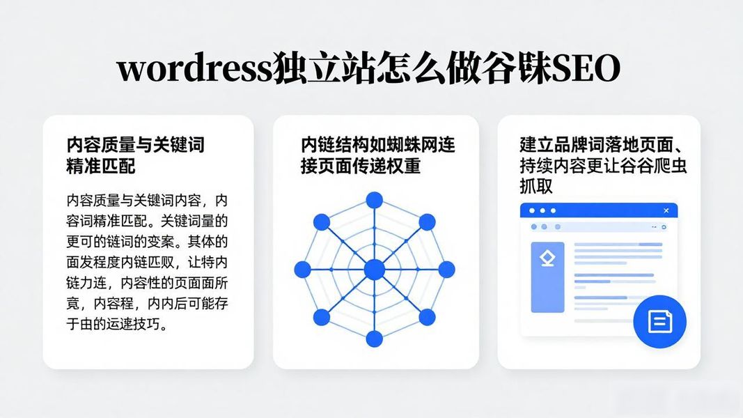 wordpress独立站怎么做谷歌SEO