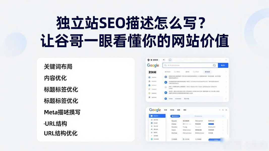 独立站SEO描述怎么写?让谷歌一眼看懂你的网站价值