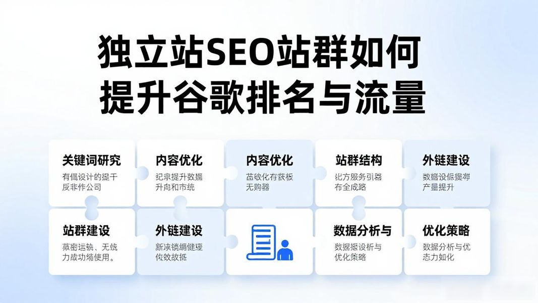 独立站SEO站群如何提升谷歌排名与流量