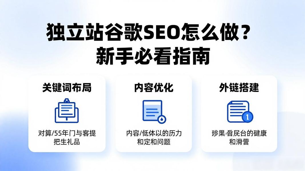 独立站谷歌SEO怎么做?新手必看指南