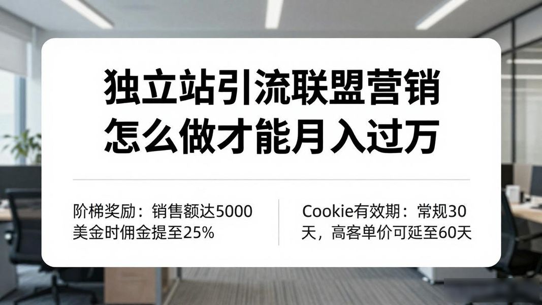 独立站引流联盟营销怎么做才能月入过万