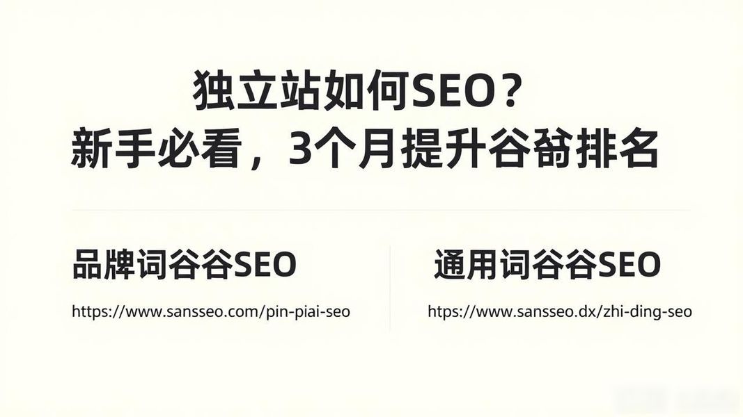 独立站如何SEO？新手必看，3个月提升谷歌排名