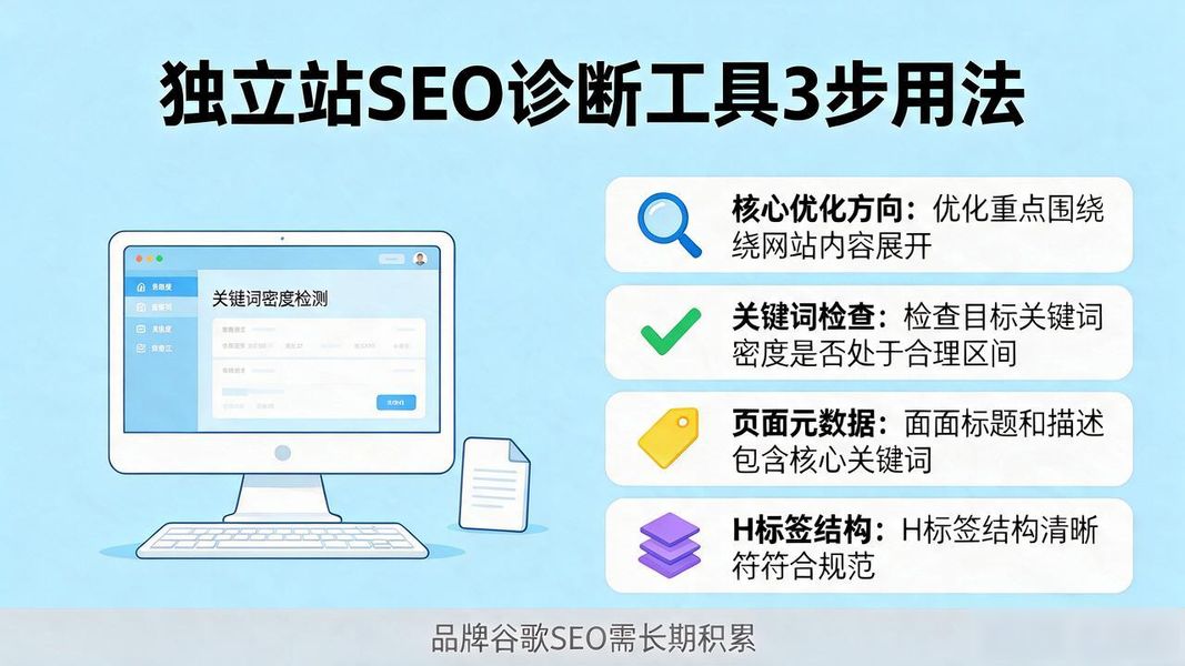 独立站seo诊断工具怎么用?3步搞定网站排名问题