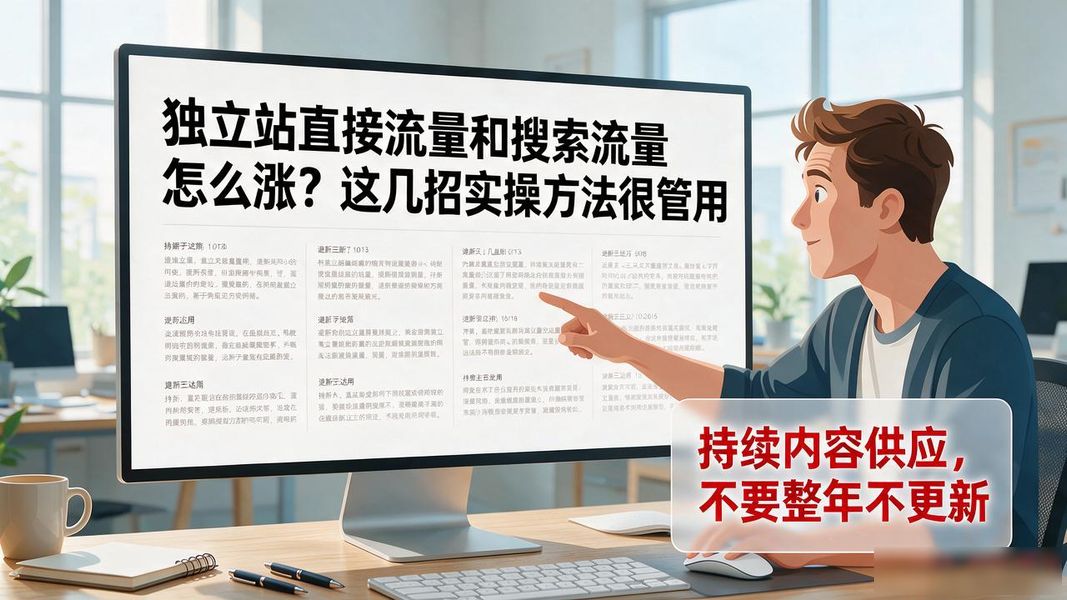 独立站直接流量和搜索流量怎么涨？这几招实操方法很管用