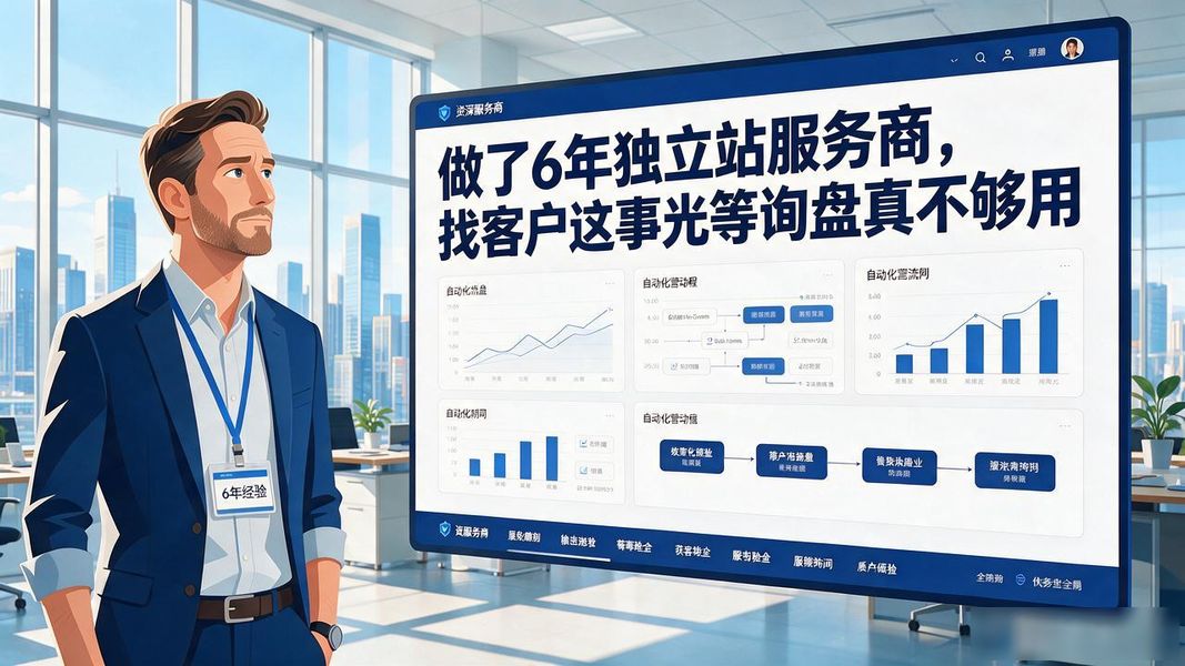 做了6年独立站服务商,找客户这事光等询盘真不够用