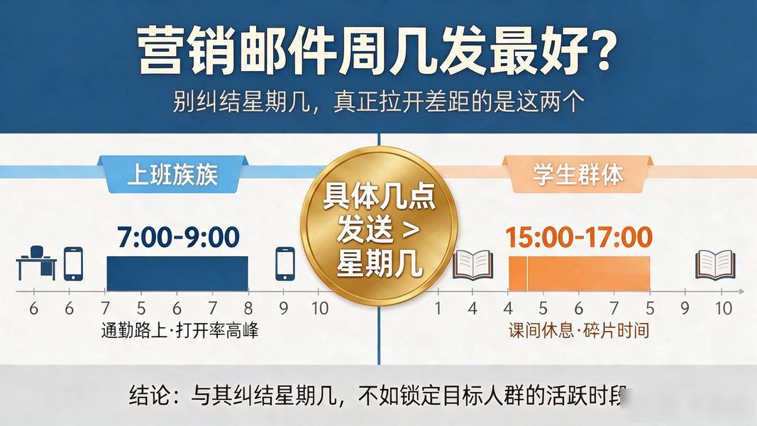 营销邮件周几发最好?别纠结星期几,真正拉开差距的是这两个
