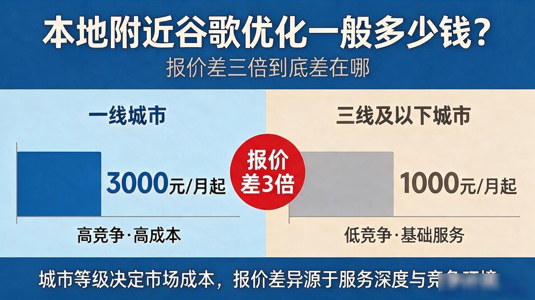 本地附近谷歌优化一般多少钱?报价差三倍到底差在哪