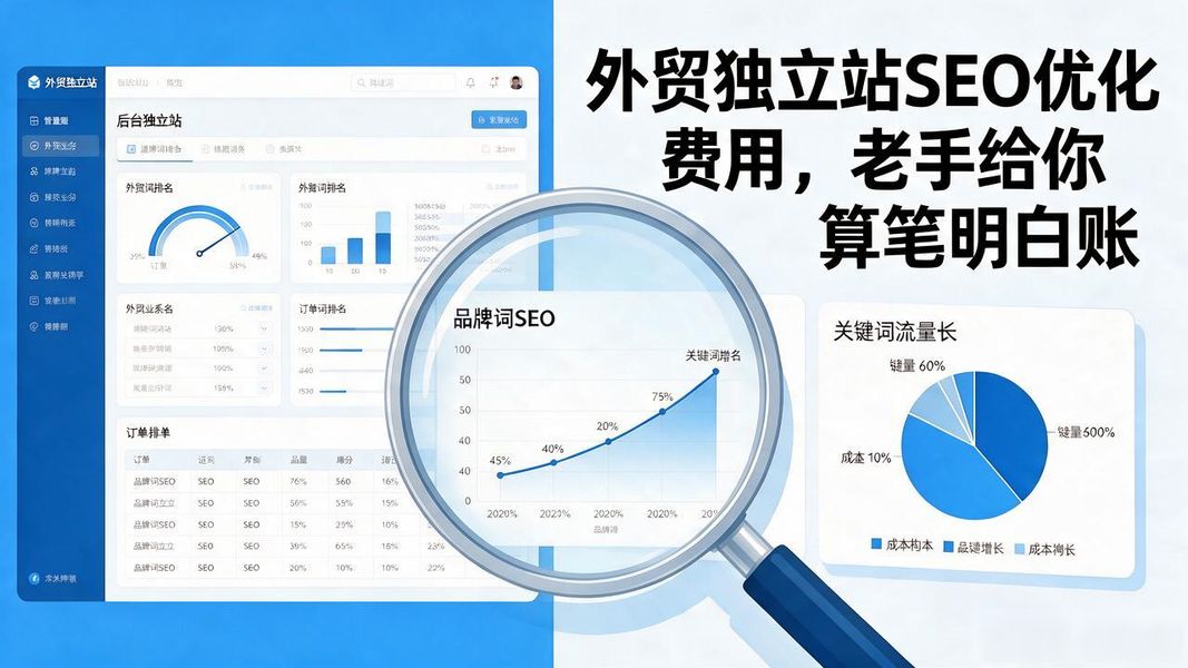 外贸独立站SEO优化费用，老手给你算笔明白账