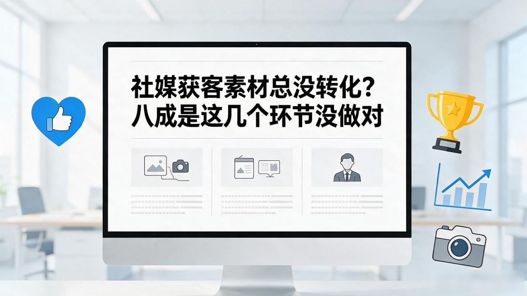 社媒获客素材总没转化?八成是这几个环节没做对