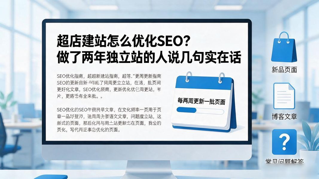 超店建站怎么优化SEO?做了两年独立站的人说几句实在话